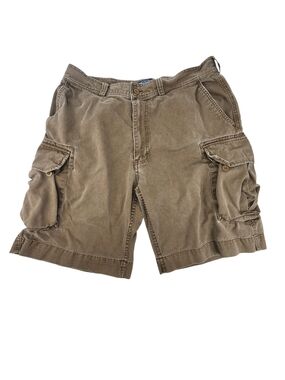 Vintage Y2K Polo Ralph Lauren Heavy Cotton Cargo Shorts 36 Khaki Brown 67 Chino